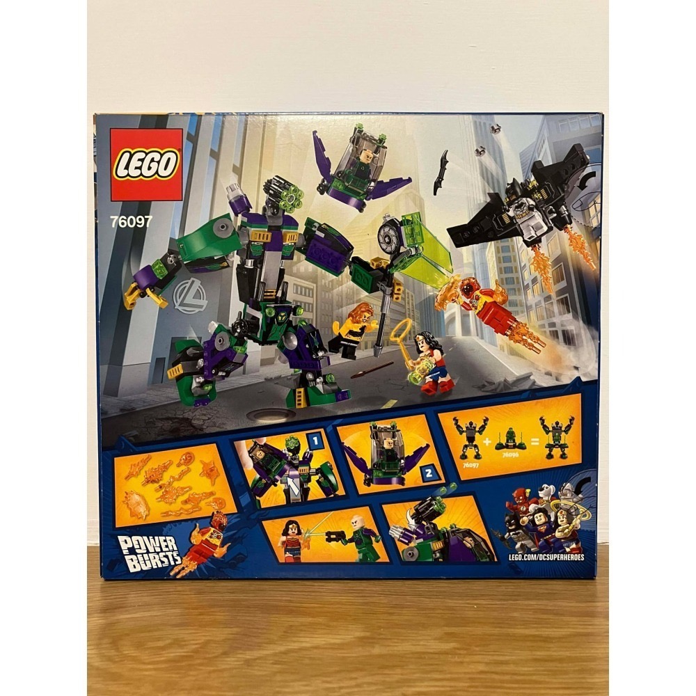 ⋐HJ㍿⋑ 全新現貨 樂高 LEGO 76097 DC 超級英雄系列 萊克斯·盧瑟機甲追緝令 (蝙蝠俠、神力女超人)-細節圖2
