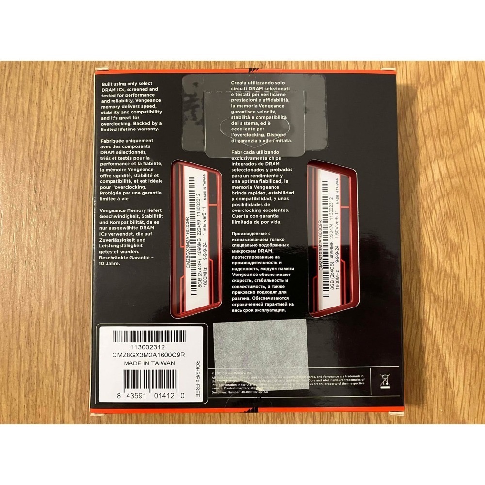 ⋐HJ㍿⋑ 海盜船 CORSAIR Vengeance DDR3-1600 8GB(雙通2x4GB) RAM記憶體 二手-細節圖2
