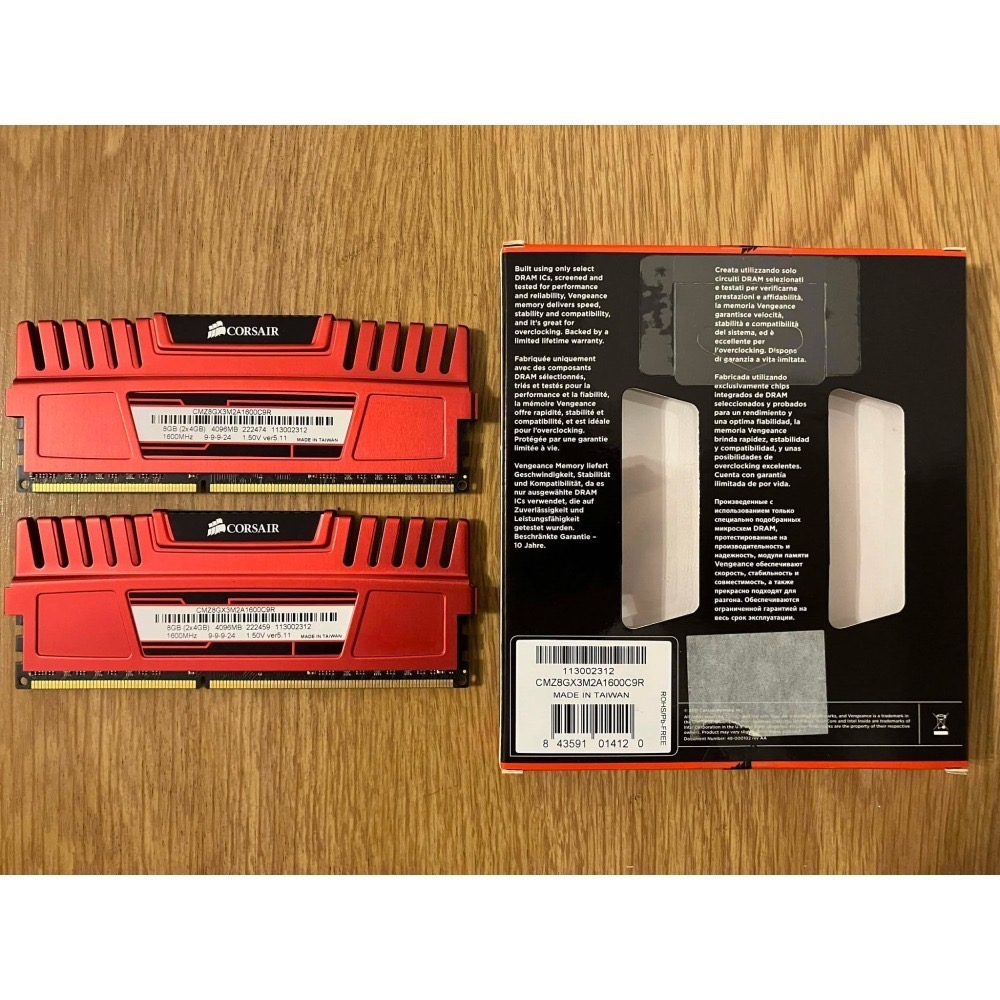 ⋐HJ㍿⋑ 海盜船 CORSAIR Vengeance DDR3-1600 8GB(雙通2x4GB) RAM記憶體 二手-細節圖4