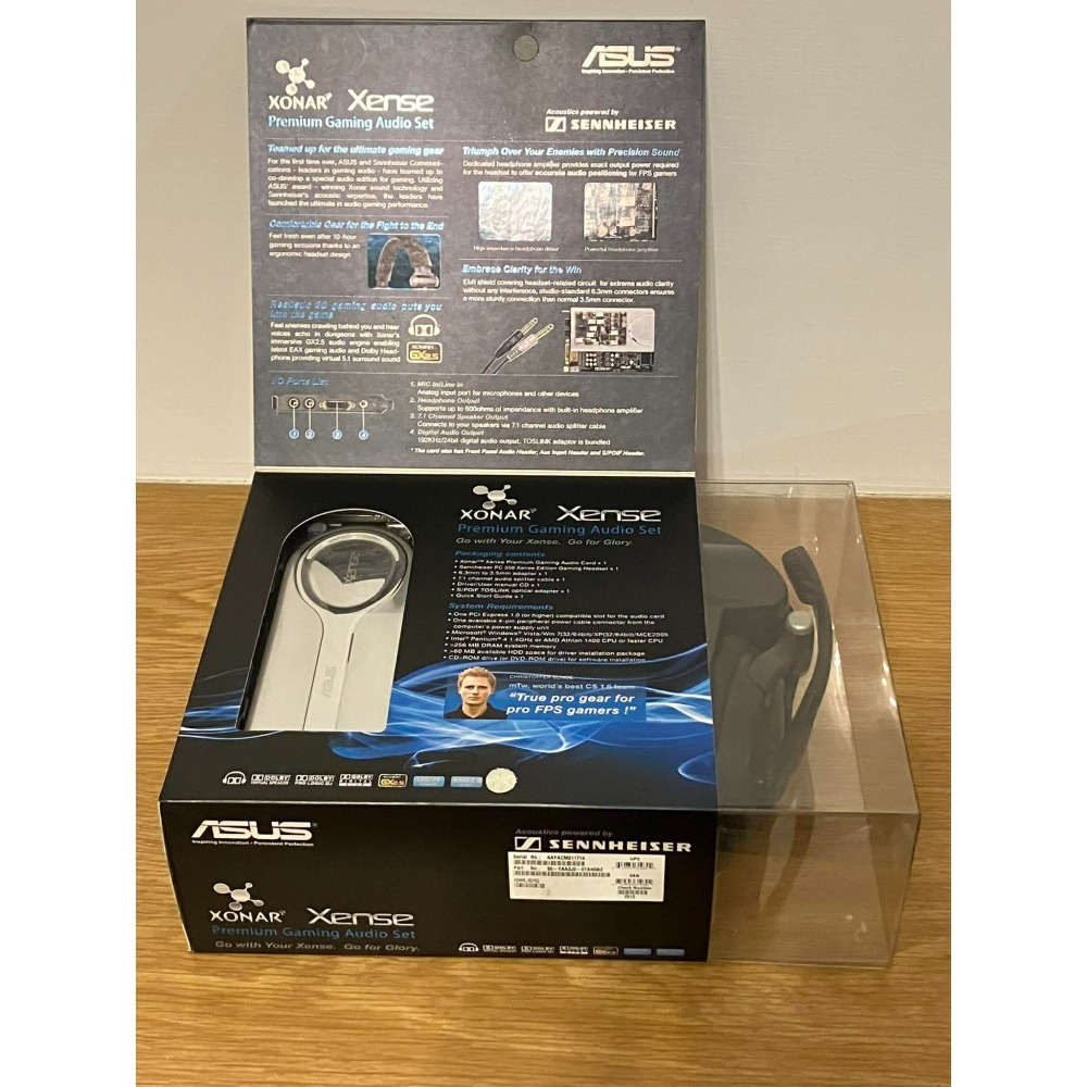 ⋐HJ㍿⋑ 華碩 ASUS Xonar Xense 森海塞爾 Sennheiser PC350 音效卡耳麥組(二手良品)-細節圖3