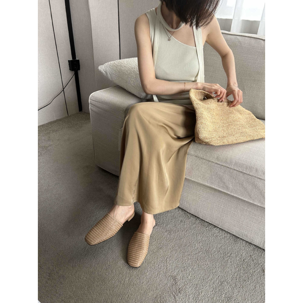 超適合妳的度假風格♘366-1草編兩穿平底綁帶涼拖 春夏新款 平底鞋 綁帶鞋 涼鞋 草編拖鞋-細節圖8