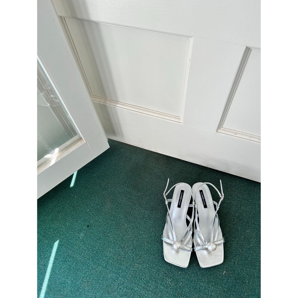 粗跟好穿超好搭配⧮861-1韓國新款珍珠方頭中跟涼鞋 舒適好穿 跟鞋 涼鞋 粗跟鞋 方頭綁帶涼鞋-規格圖11