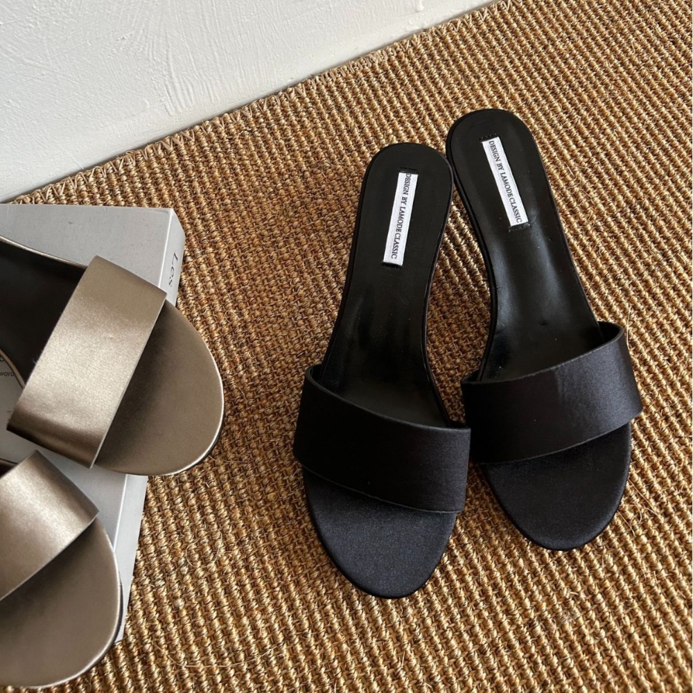 我的天這款超好看！氣質真女神😍『8080-1』法式真絲高級質感細跟低跟拖鞋 涼鞋 低跟鞋 拖鞋 韓國女鞋-規格圖11