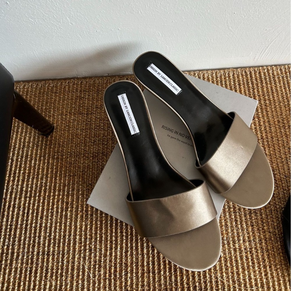 我的天這款超好看！氣質真女神😍『8080-1』法式真絲高級質感細跟低跟拖鞋 涼鞋 低跟鞋 拖鞋 韓國女鞋-規格圖11