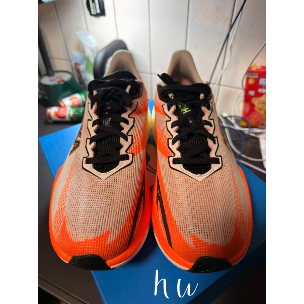 HOKA Mach X3 白亮橘 跑鞋 9.5號-細節圖2