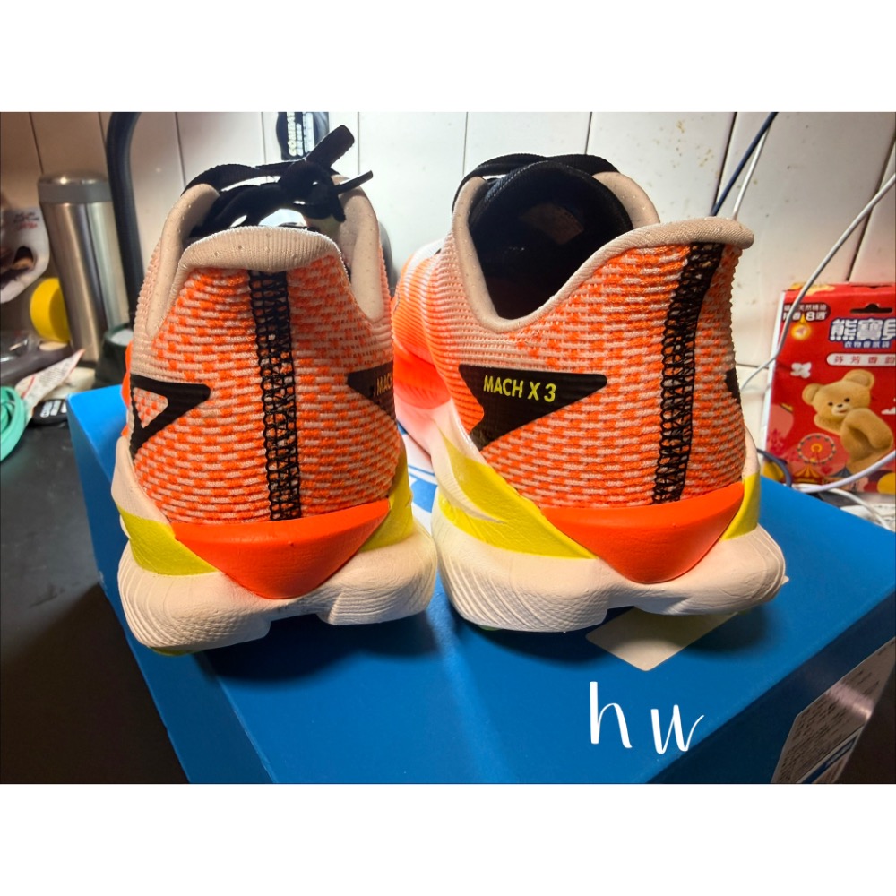 HOKA Mach X3 白亮橘 跑鞋 9.5號-細節圖5