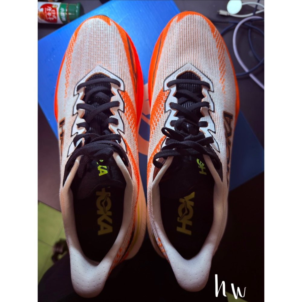 HOKA Mach X3 白亮橘 跑鞋 9.5號-細節圖8