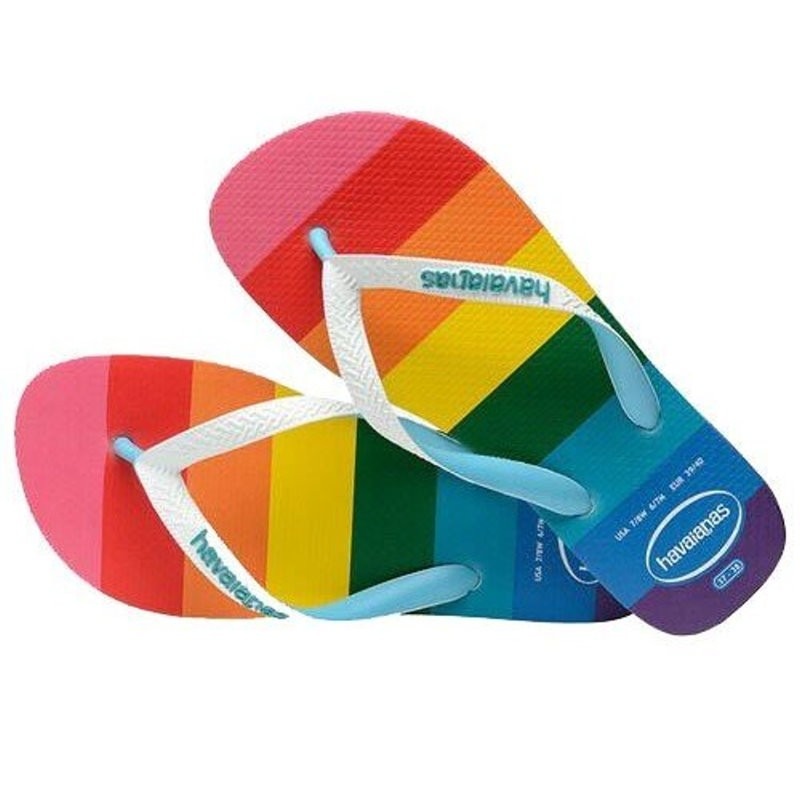 havaianas 哈瓦士 巴西人字拖 男款 Top pride allover 彩虹 涼鞋 拖鞋 夾腳拖 海灘鞋-細節圖2