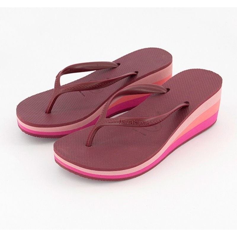 havaianas 哈瓦士 巴西人字拖 女款 High fashion 紫紅漸層底6公分 涼鞋 拖鞋 夾腳拖 海灘鞋-細節圖2