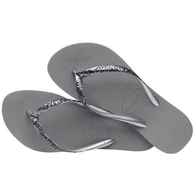 havaianas 哈瓦士 巴西人字拖 女款 Slim Glitter II 金蔥灰 拖鞋 夾腳拖 海灘鞋＊db小舖＊-細節圖2