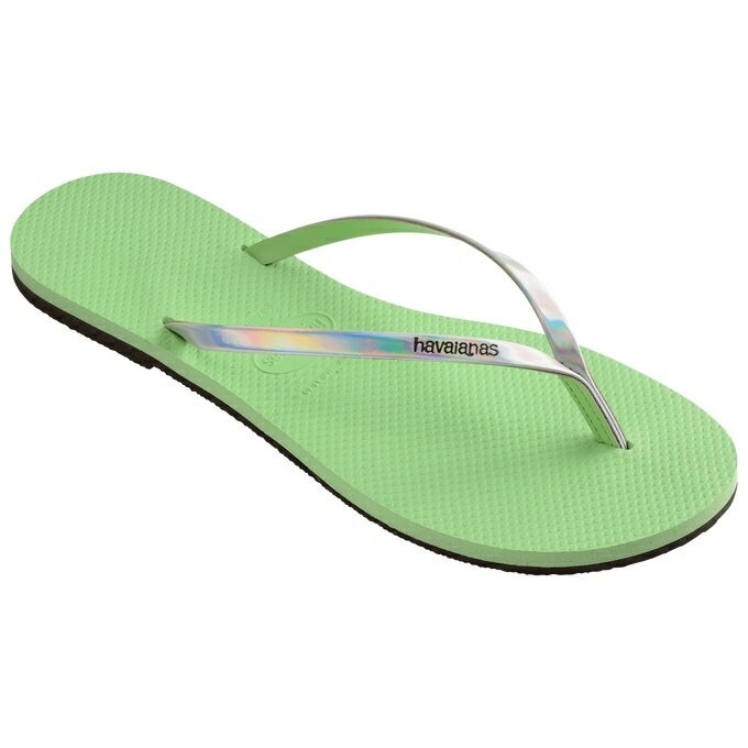 havaianas 哈瓦士 巴西人字拖 女款 You metallic 果綠雷射銀帶 拖鞋 夾腳拖 海灘鞋-細節圖5