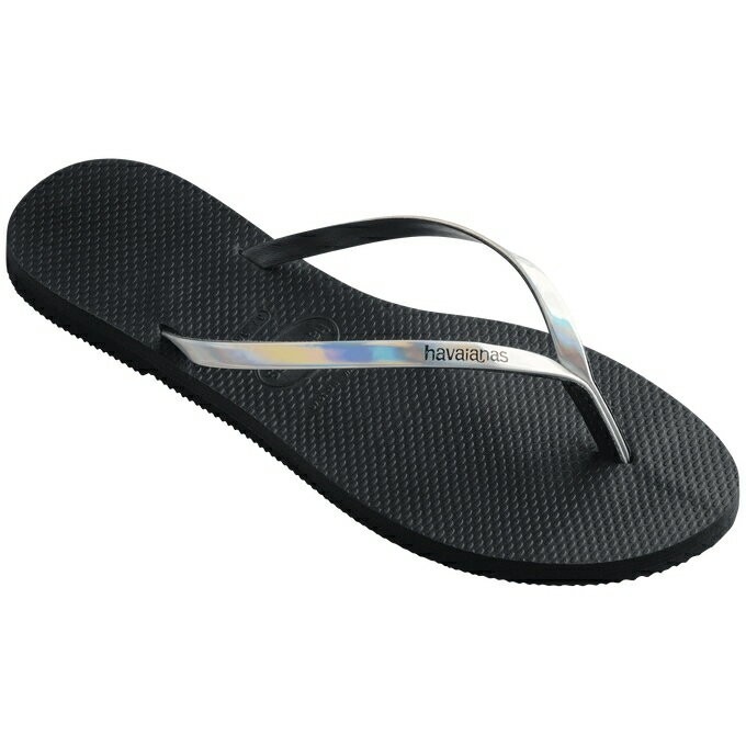 havaianas 哈瓦士 巴西人字拖 女款 You metalic 黑底雷射銀帶 涼鞋 拖鞋 夾腳拖 海灘鞋-細節圖5