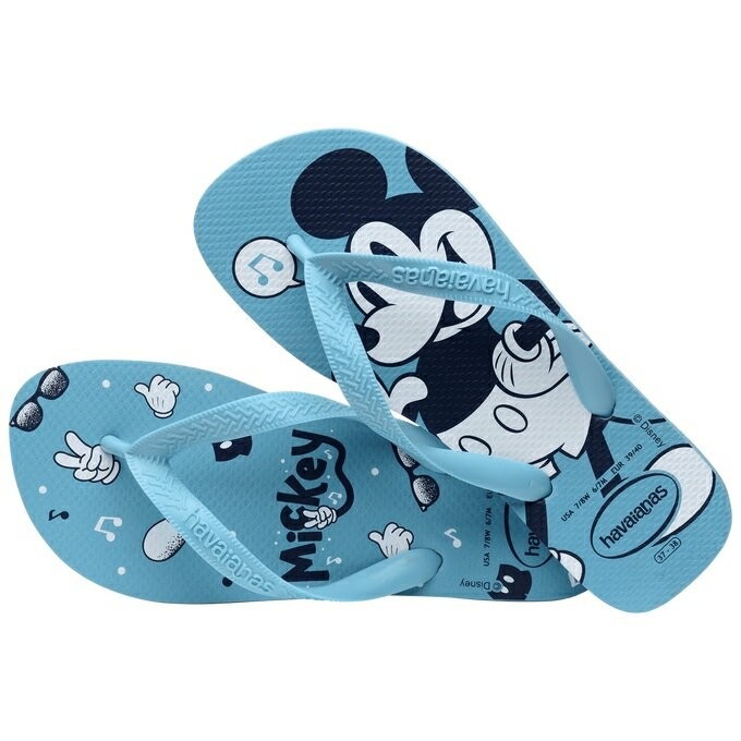 havaianas 哈瓦士 巴西人字拖 女款 Top disney 音符米奇藍 涼鞋 拖鞋 夾腳拖 海灘鞋＊db小舖＊-細節圖2