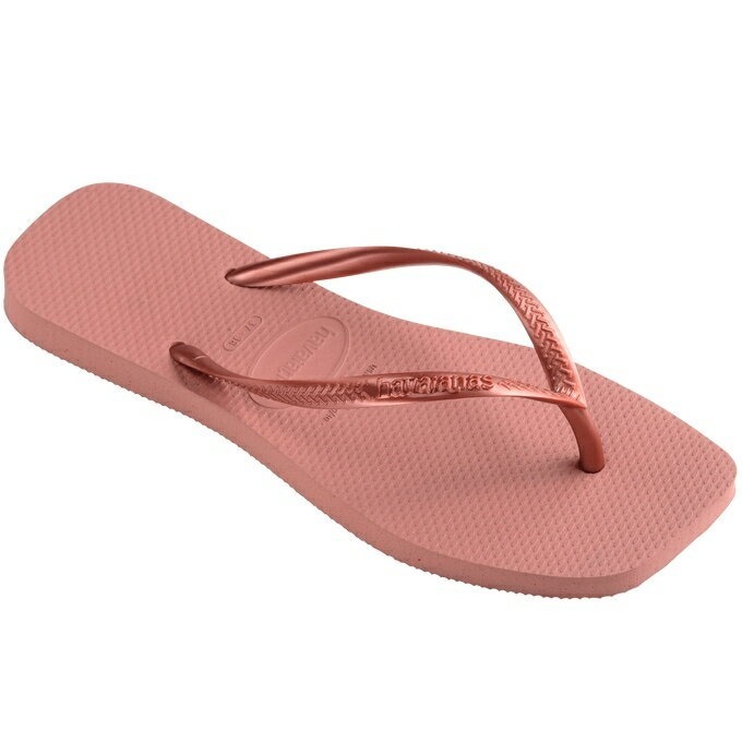 havaianas 哈瓦士 巴西人字拖 女款 Slim square 方頭粉 涼鞋 拖鞋 夾腳拖 海灘鞋＊db小舖＊-細節圖3