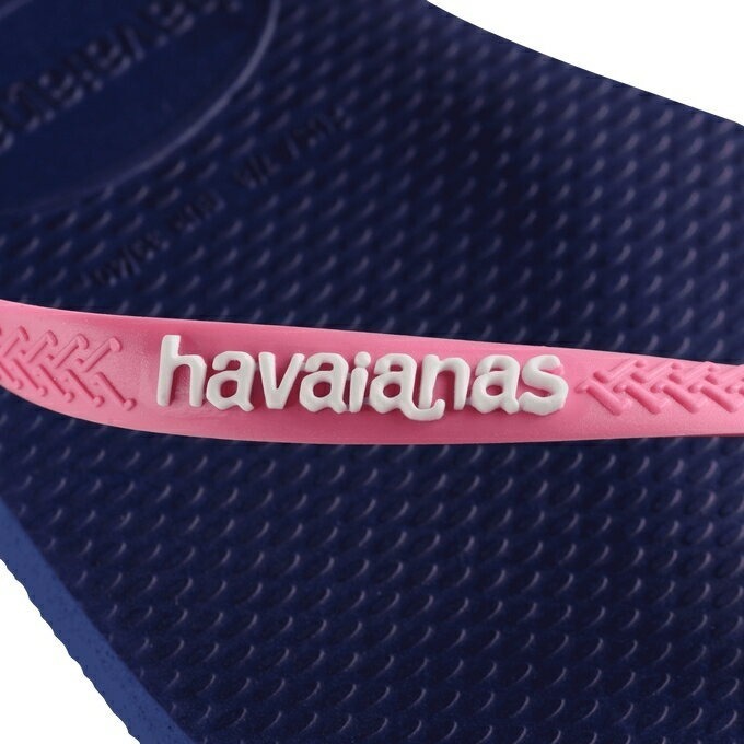 havaianas 哈瓦士 巴西人字拖 女款 Slim logo popup 藍底粉帶 涼鞋 拖鞋 夾腳拖 海灘鞋-細節圖3