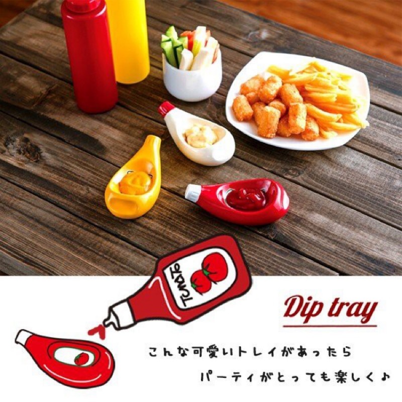 Motif Dip Tray 創意醬料碟 味碟 醬料造型碟 蕃茄醬 美乃滋 黃芥末＊db小舖＊-細節圖3