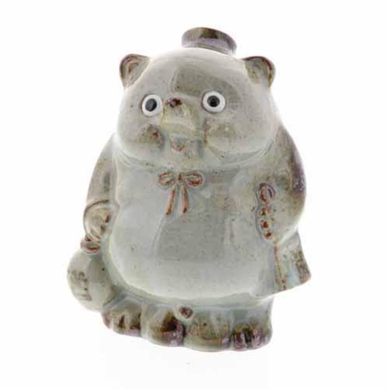 日本製 美濃燒 福狸清酒杯壺組/陶瓷酒杯組/陶瓷酒壺組/酒器 禮盒裝＊db小舖＊-細節圖2