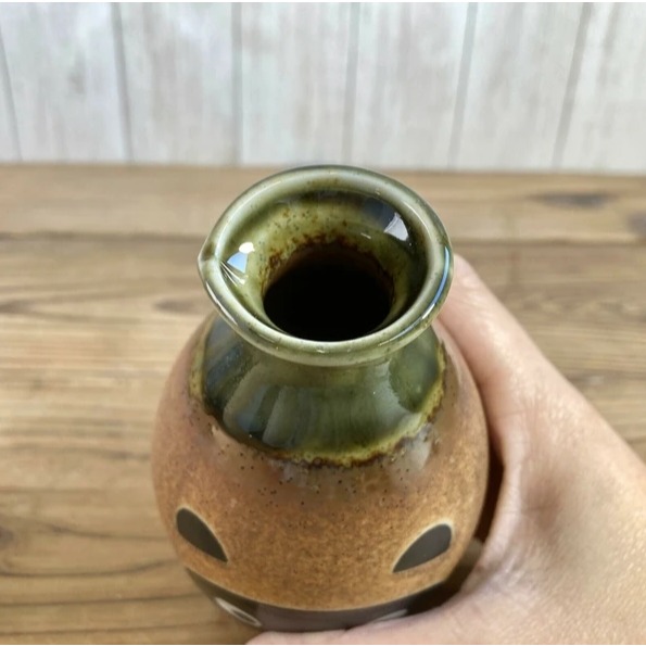 日本製 彩堂窯 狸貓清酒壺 270ml 陶瓷酒壺 酒器 瀨戶燒 徳利＊恩恩選物＊-細節圖3