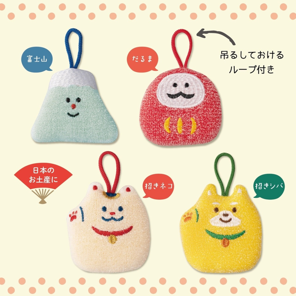 日本 Decole 閃亮亮清潔用菜瓜布-不倒翁 海綿菜瓜布 洗碗海綿＊db小舖＊-細節圖6