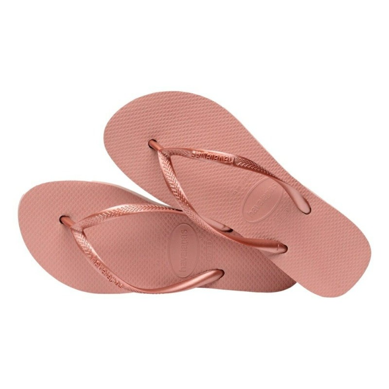 havaianas 哈瓦士 巴西人字拖 女款 Slim flatform 2公分 番紅花粉 厚底 拖鞋 夾腳拖 海灘鞋-細節圖2