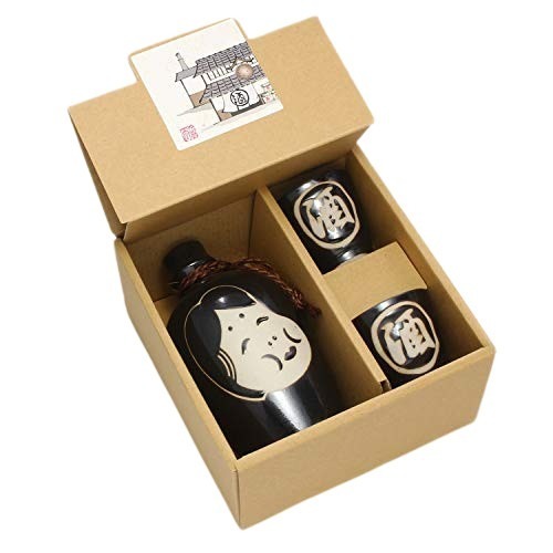 日本製 彩堂窯 丑女清酒杯壺組/陶瓷酒杯組/陶瓷酒壺組/酒器/美濃燒＊db小舖＊-細節圖2