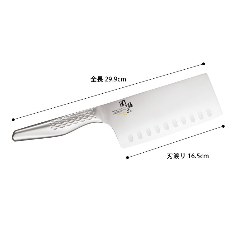 日本製 KAI 貝印 關孫六匠創 中華菜刀 16.5cm 一體成型 左右兼用＊db小舖＊-細節圖5