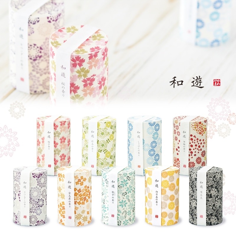 日本製 和遊聯名老舖 線香-薰衣草/桂花/白梅/向日葵/梔子花/皂香 薰香 筒型箱裝＊恩恩選物＊-細節圖6