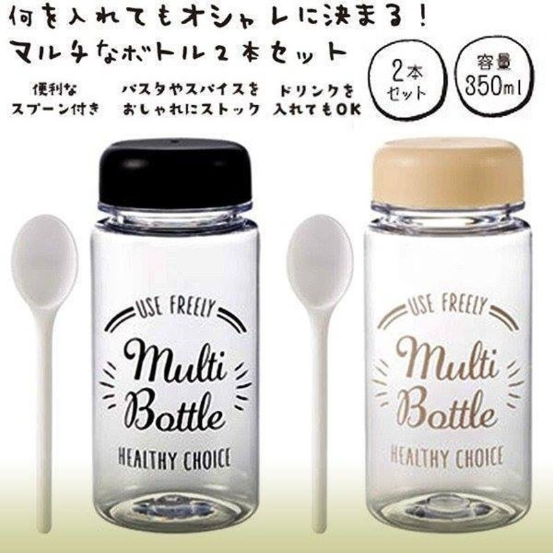 日本 MARUTATSU 附湯匙萬用保存瓶 調味瓶 飲料瓶 水壺 2入組＊db小舖＊-細節圖3