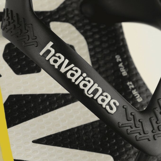 havaianas 哈瓦士 巴西人字拖 兒童款 Logomania 黃黑 涼鞋 拖鞋 夾腳拖 海灘鞋＊db小舖＊-細節圖3