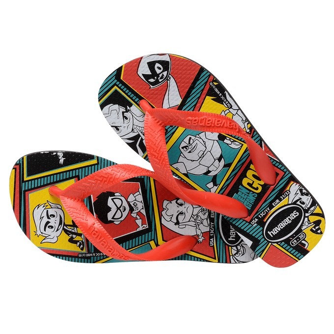 havaianas 哈瓦士 巴西人字拖 兒童款 Teen titans 少年悍將DC 涼鞋 拖鞋 夾腳拖 海灘鞋-細節圖2