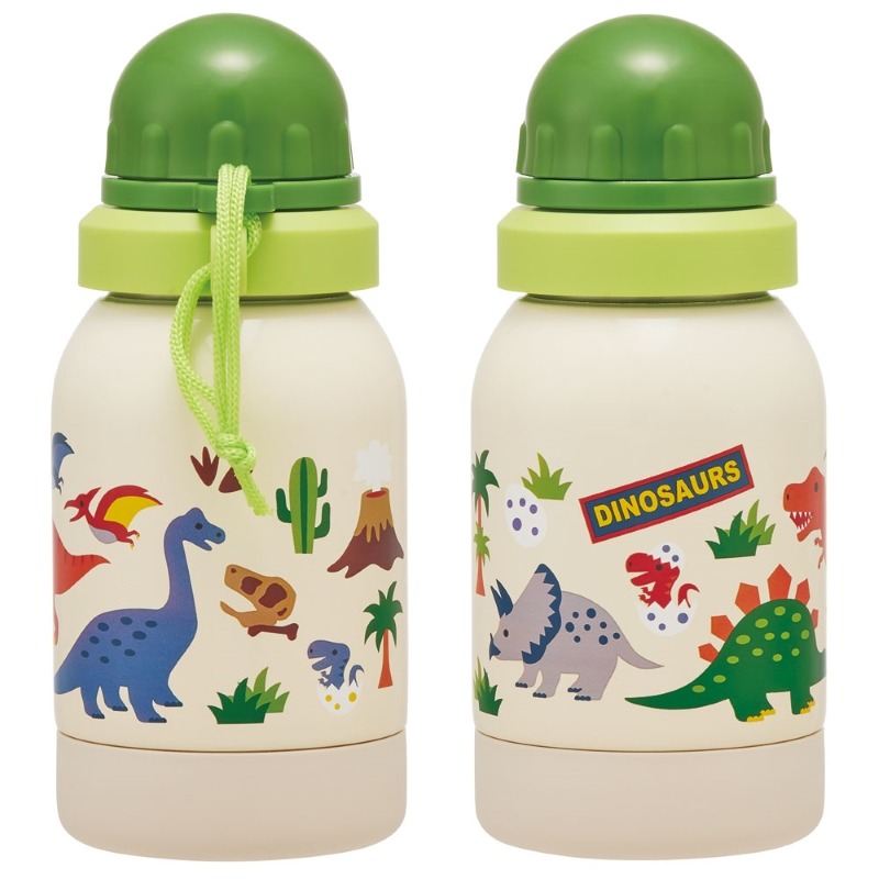 日本 Skater 不鏽鋼恐龍直飲水壺 380ml 兒童水壺 兒童水瓶 環保 輕便＊恩恩選物＊-細節圖2