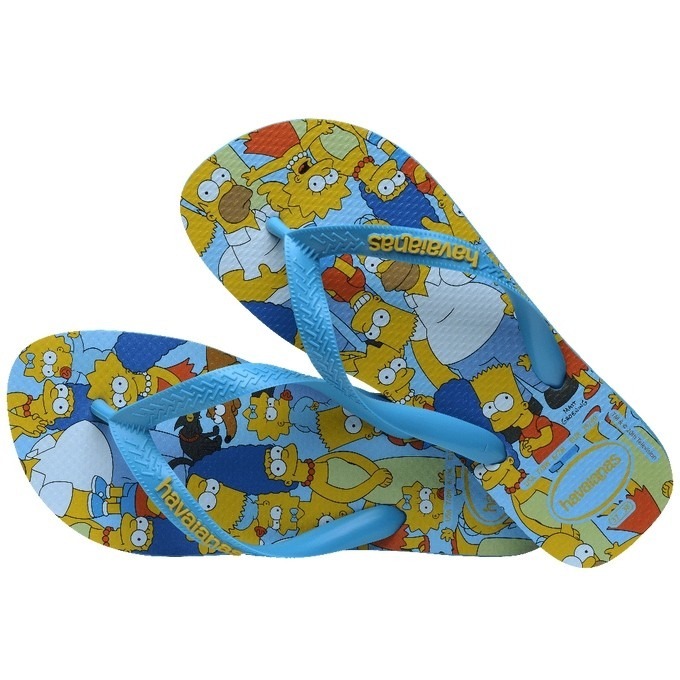 havaianas 哈瓦士 巴西人字拖 男款 Simpsons 藍滿版 涼鞋 拖鞋 夾腳拖 海灘鞋＊db小舖＊-細節圖2