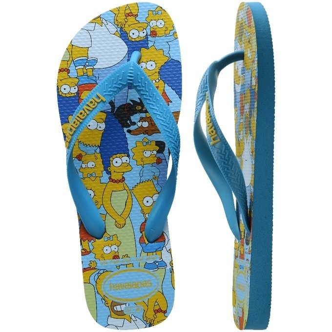 havaianas 哈瓦士 巴西人字拖 男款 Simpsons 藍滿版 涼鞋 拖鞋 夾腳拖 海灘鞋＊db小舖＊-細節圖3