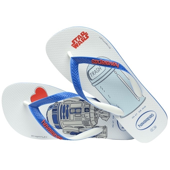 havaianas 哈瓦士 巴西人字拖 男款 Star wars星際大戰 R2D2 涼鞋 拖鞋 夾腳拖 海灘鞋-細節圖2