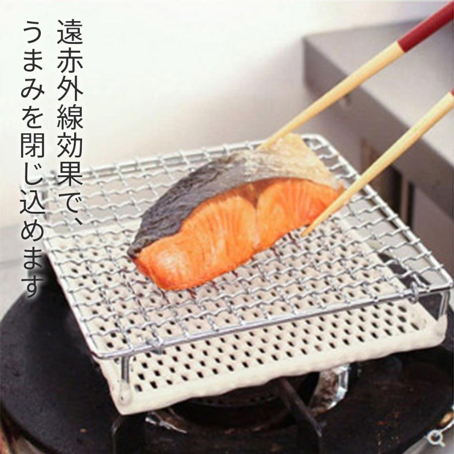 日本製 丸十金網 陶瓷烤網(大) 燒烤網 露營 烤肉 烤土司 烤魚＊db小舖＊-細節圖3