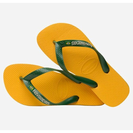 havaianas 哈瓦士 巴西人字拖 男款 Brasil logo 黃色夾心 涼鞋 拖鞋 夾腳拖 海灘鞋＊db小舖＊-細節圖2