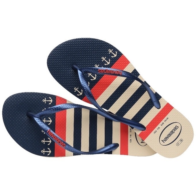 havaianas 哈瓦士 巴西人字拖 女款 Slim nautical 船錨 涼鞋 拖鞋 夾腳拖 海灘鞋＊db小舖＊-細節圖2