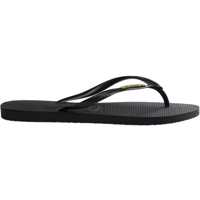 havaianas 哈瓦士 巴西人字拖 女款 Slim logo metallic 黑底金扣 夾腳拖 海灘鞋＊db小舖＊-細節圖4