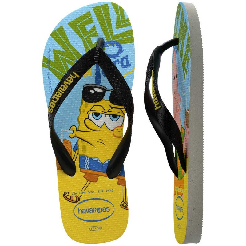 havaianas 哈瓦士 巴西人字拖 兒童款 Spongebob 海綿寶寶 涼鞋 拖鞋 夾腳拖 海灘鞋＊db小舖＊-細節圖2