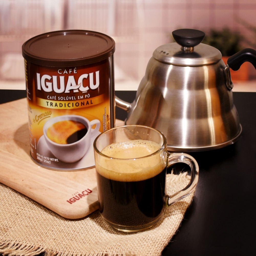 巴西 Cafe Iguacu Tradicional 伊瓜蘇 頂級冷凍顆粒即溶咖啡 200g 黑咖啡 研磨細粉-細節圖3