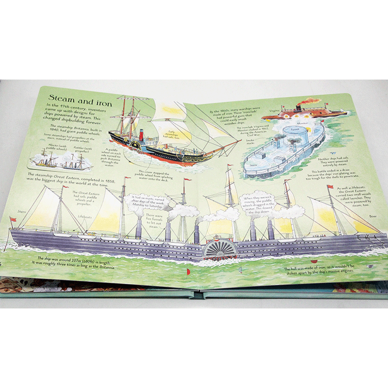 《新書出清》Usborne See Inside Ships 硬頁翻翻書(船艦)＊db小舖＊-細節圖4