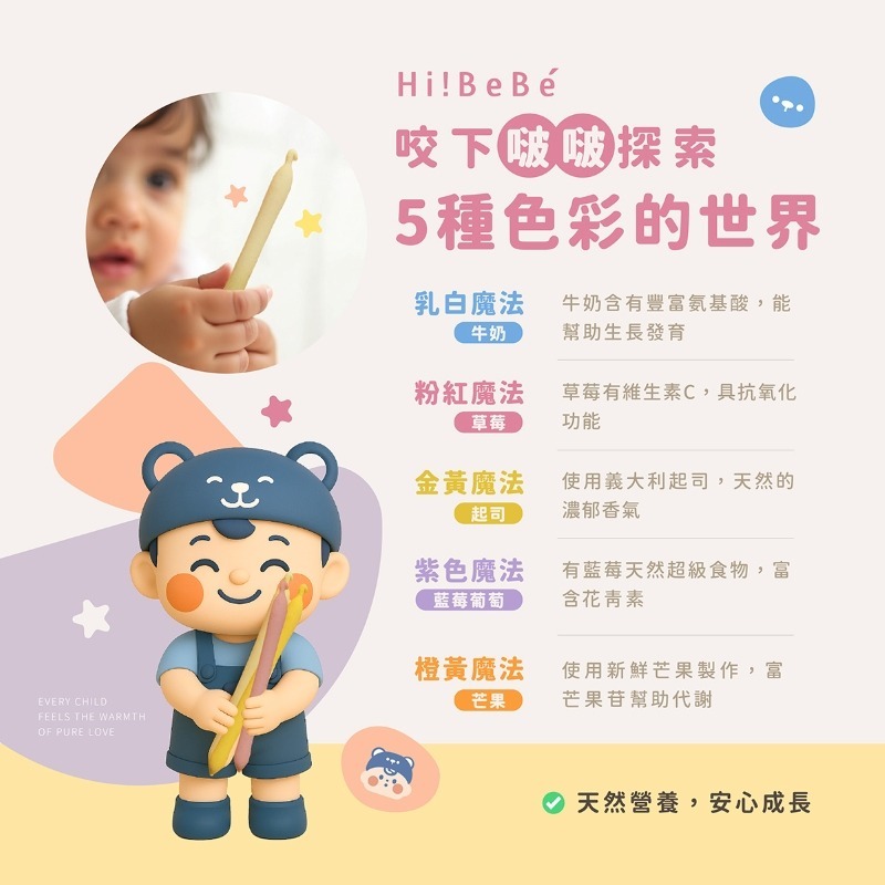 Hibebe 魔法啵啵棒 150g/罐 牛奶 起司 草莓 藍莓葡萄 1Y+ 副食品 全家共享＊恩恩選物＊-細節圖3