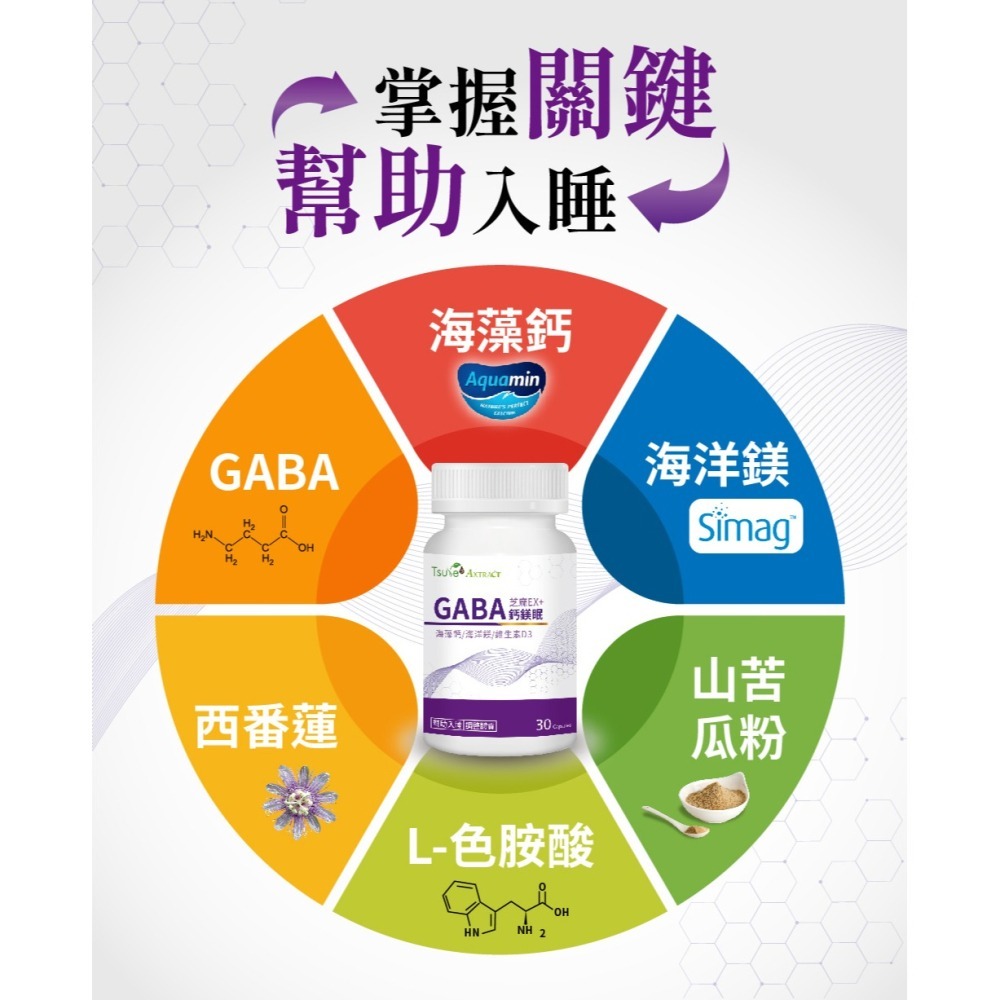 【日濢Tsuie】芝麻EX GABA鈣鎂眠(30顆/瓶)-細節圖4