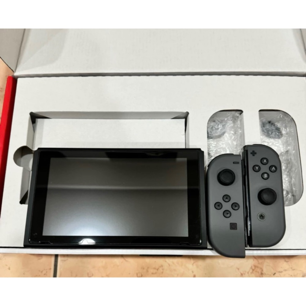 switch主機 灰色電量加強款 經典款 質感 灰色任天堂 Nintendo 二手 中古 九成新 主機 NS 台灣公司貨-細節圖2