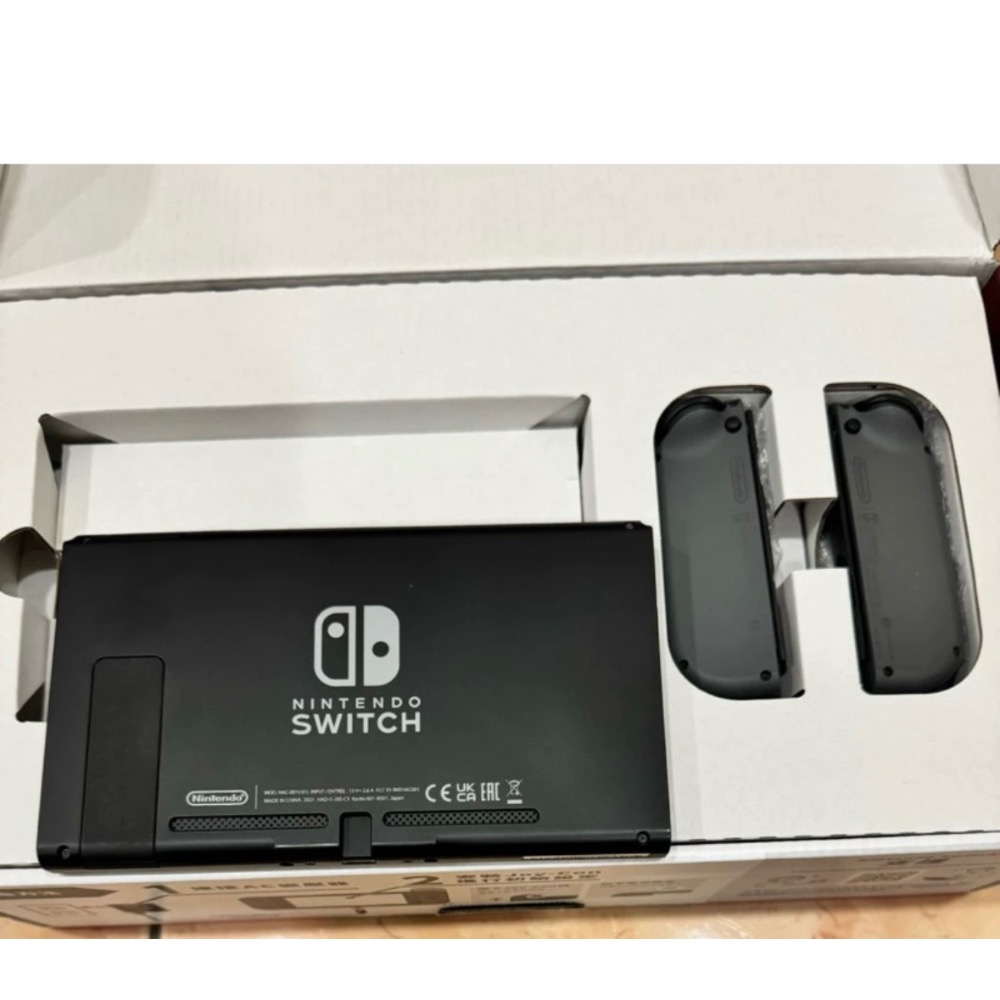 switch主機 灰色電量加強款 經典款 質感 灰色任天堂 Nintendo 二手 中古 九成新 主機 NS 台灣公司貨-細節圖3