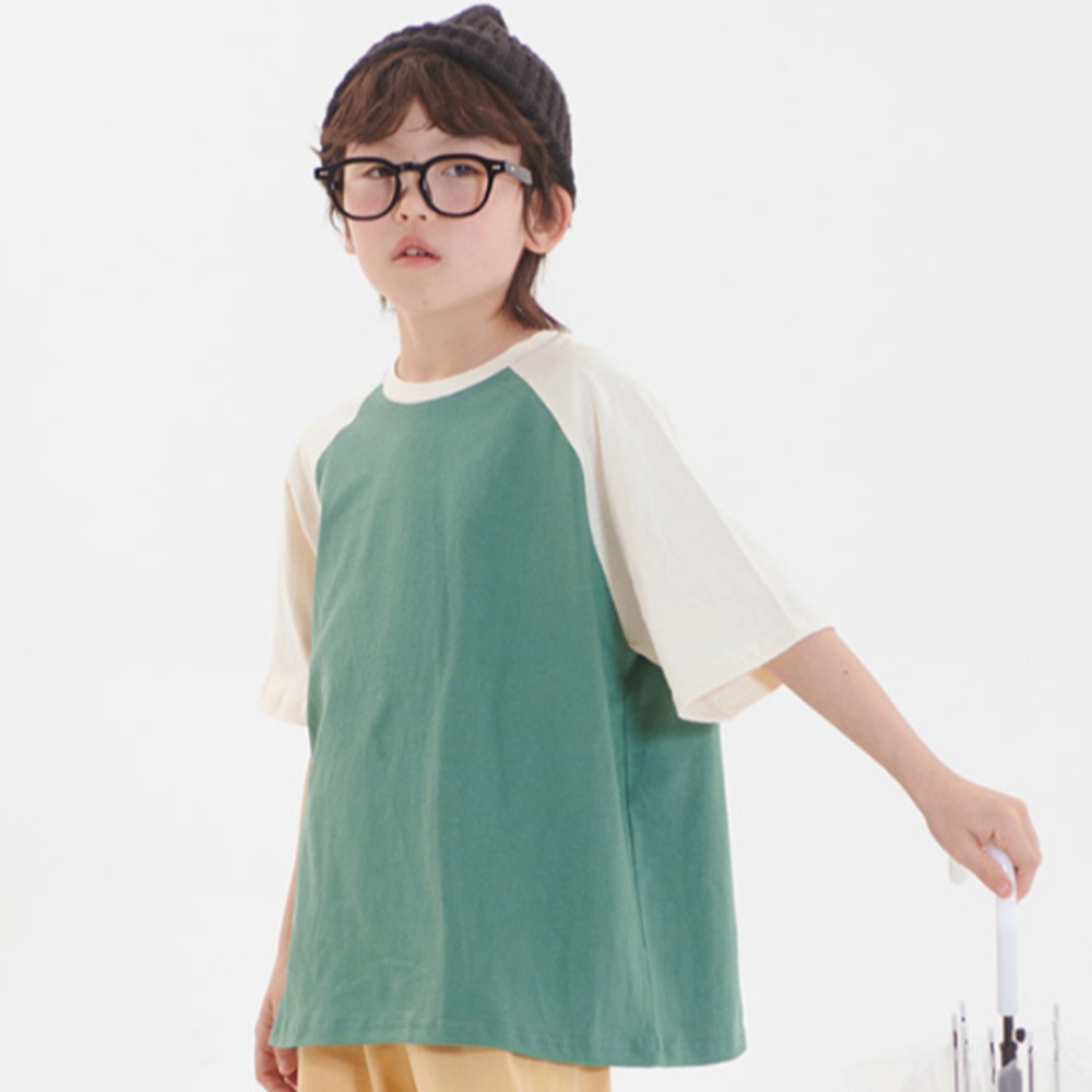 韓國童裝 WHITE SKETCHBOOK 簡約柔和感短袖上衣-細節圖4