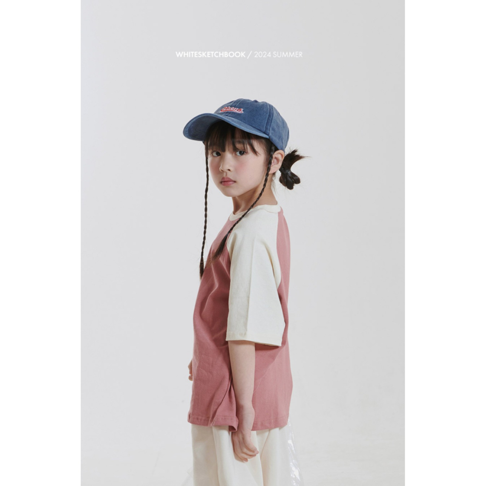 韓國童裝 WHITE SKETCHBOOK 簡約柔和感短袖上衣-細節圖10