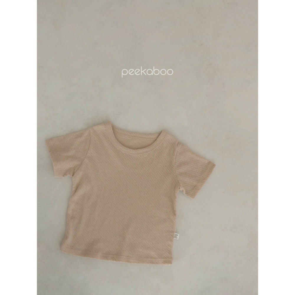 正韓童裝 PEEKABOO 會呼吸純色居家服 睡衣 套裝款-細節圖4