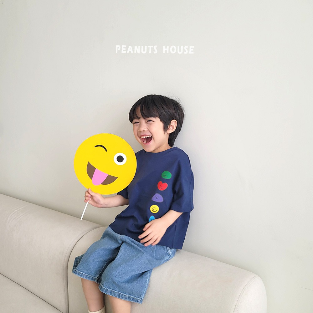 正韓童裝 PEANUT HOUSE 可愛小人物表情圖短袖上衣-細節圖4