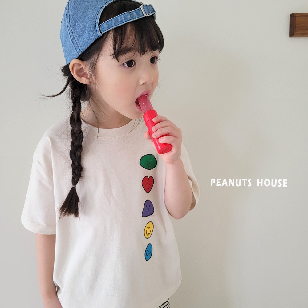 正韓童裝 PEANUT HOUSE 可愛小人物表情圖短袖上衣-細節圖5